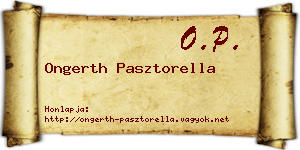 Ongerth Pasztorella névjegykártya